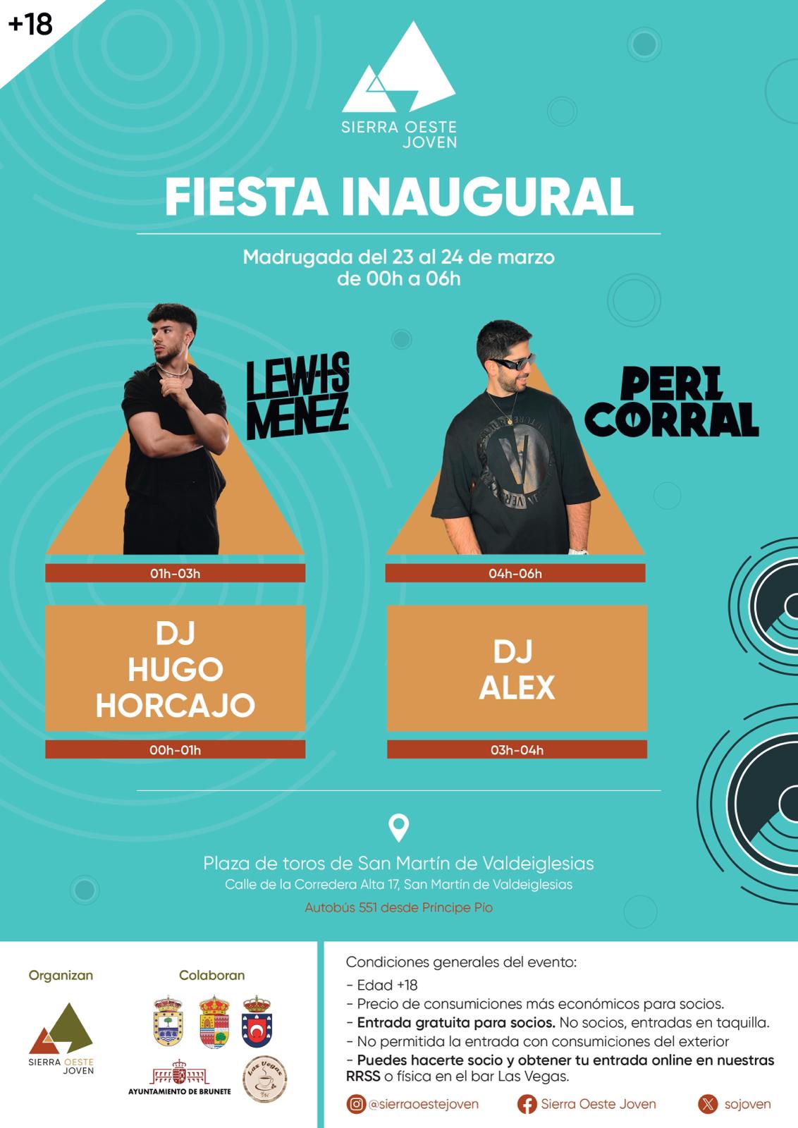 SIERRA OESTE JOVEN. Fiesta inaugural